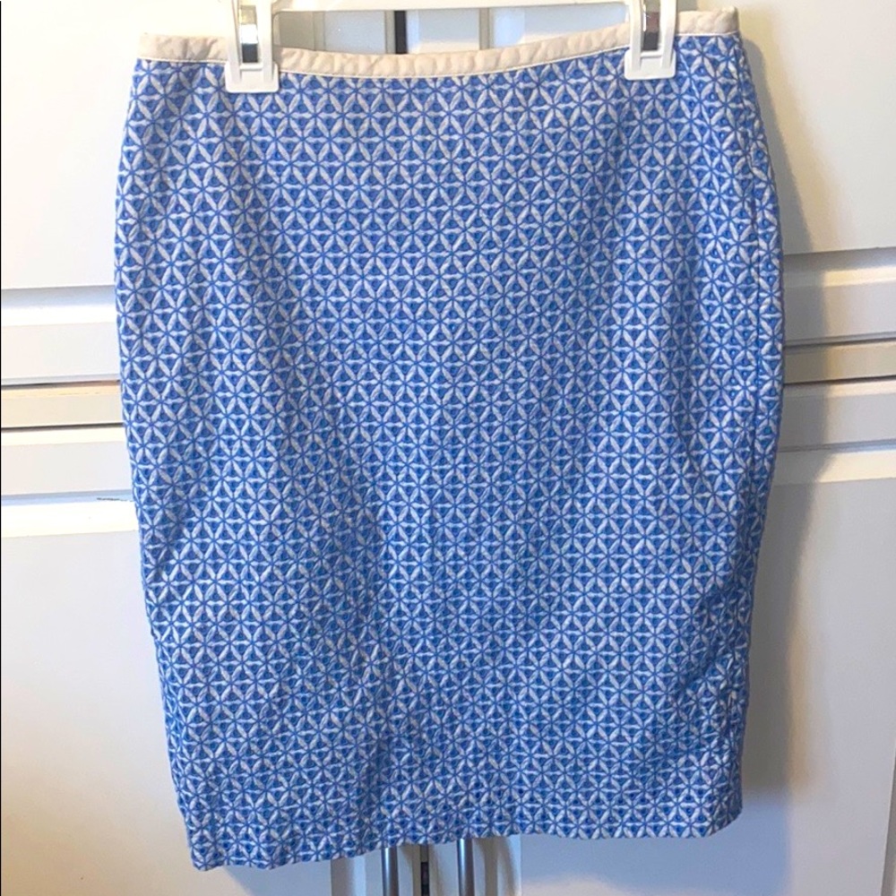 Blue and white petites Talbots skirt